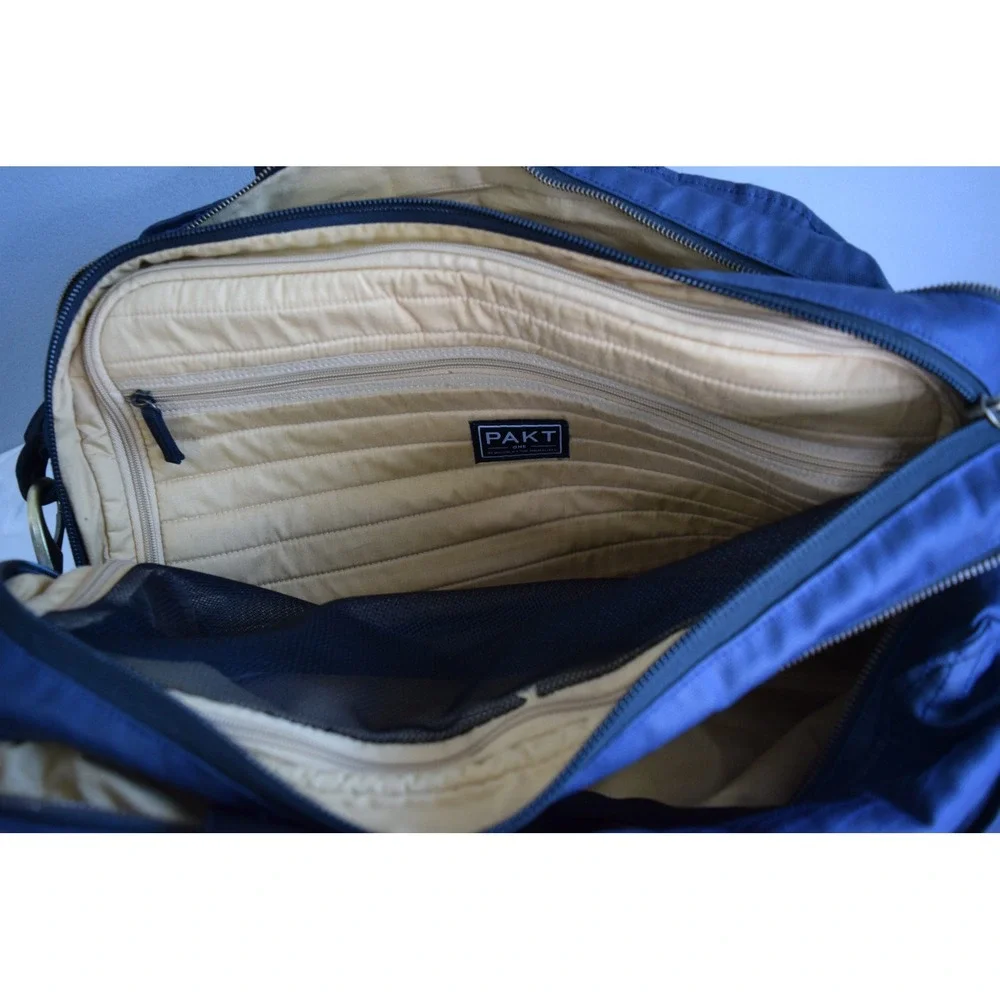 Pakt One Travel Duffel Bag 35L by Malcom Minimalist Navy Blue Travel Weekender